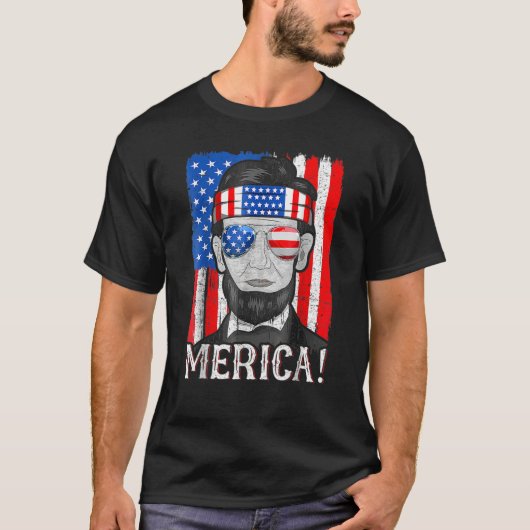 Abe Lincoln 4th Of July Fourth Of July T-shirt (Voorkant)