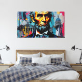 ABE LINCOLN 5 CANVAS AFDRUK (Insitu (Slaapkamer))