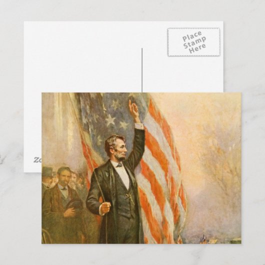  Abe Lincoln American President Independent Briefkaart (Voorkant / Achterkant)