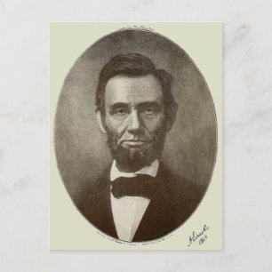 Abe Lincoln American President Portret US Briefkaart