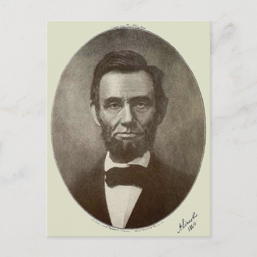 Abe Lincoln American President Portret US Briefkaart (Voorkant)