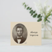 Abe Lincoln American President Portret US Briefkaart (Staand voorkant)