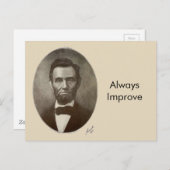 Abe Lincoln American President Portret US Briefkaart (Voorkant / Achterkant)