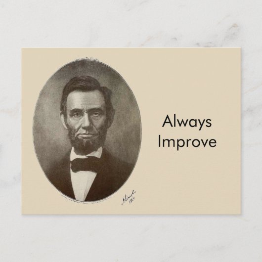 Abe Lincoln American President Portret US Briefkaart (Voorkant)