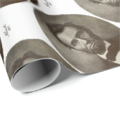 Abe Lincoln American President  Portret US Cadeaupapier (Rol Hoek)
