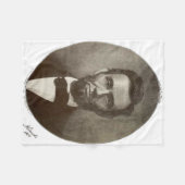Abe Lincoln American President  Portret US Fleece Deken (Voorkant (Horizontaal))