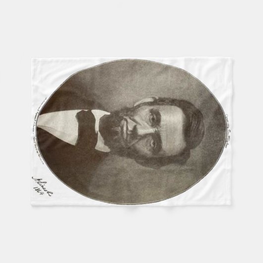 Abe Lincoln American President Portret US Fleece Deken (Voorkant (Horizontaal))