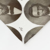 Abe Lincoln American President  Portret US Fleece Deken (Hoek)