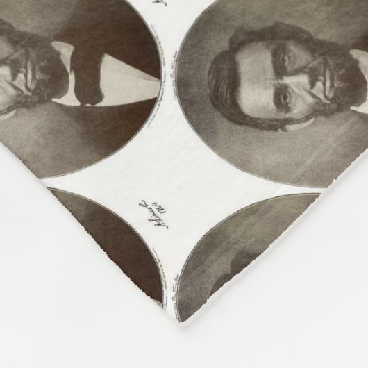 Abe Lincoln American President  Portret US Fleece Deken (Hoek)