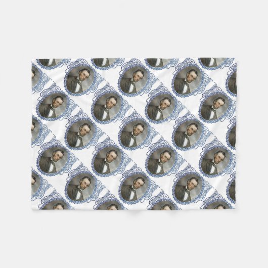 Abe Lincoln American President  Portret US Fleece Deken (Voorkant (Horizontaal))