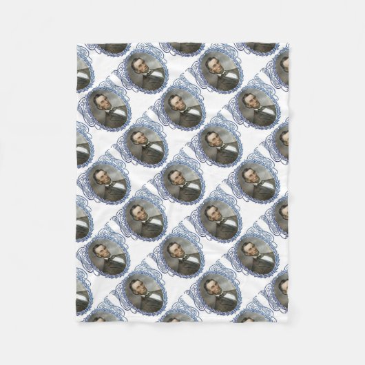 Abe Lincoln American President  Portret US Fleece Deken (Voorkant)