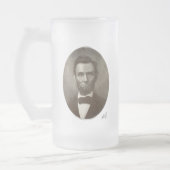Abe Lincoln American President Portret US Matglas Bierpul (Links)