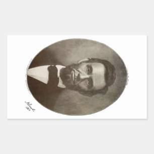 Abe Lincoln American President Portret US Rechthoekige Sticker