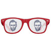 Abe Lincoln American President  Portret US Retro Zonnebril (Voorkant)
