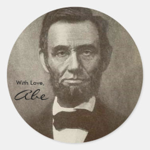 Abe Lincoln American President Portret US Ronde Sticker