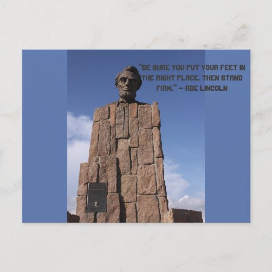 Abe Lincoln Ansichtkaart Briefkaart (Voorkant)