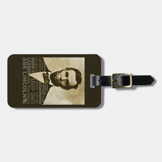 Abe Lincoln Bagagelabel (Voorkant horizontaal)