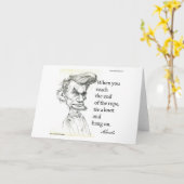 Abe Lincoln & beroemd citaat over het einde van he Kaart (Gele Bloem)
