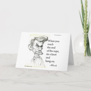 Abe Lincoln & beroemd citaat over het einde van he Kaart