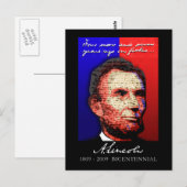 Abe Lincoln - Bicentennial Briefkaart (Voorkant / Achterkant)