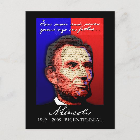 Abe Lincoln - Bicentennial Briefkaart (Voorkant)
