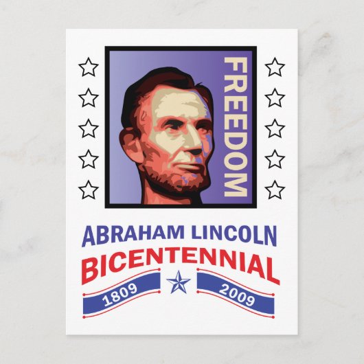 Abe Lincoln - Bicentennial Seal Briefkaart (Voorkant)