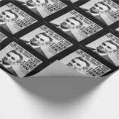 Abe Lincoln & "Blijf Standvastig" citaat Cadeaupapier (Hoek)