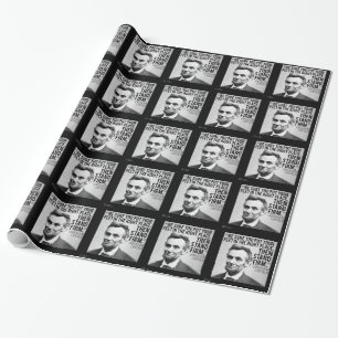 Abe Lincoln & "Blijf Standvastig" citaat Cadeaupapier