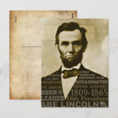 Abe Lincoln Briefkaart (Voorkant / Achterkant)