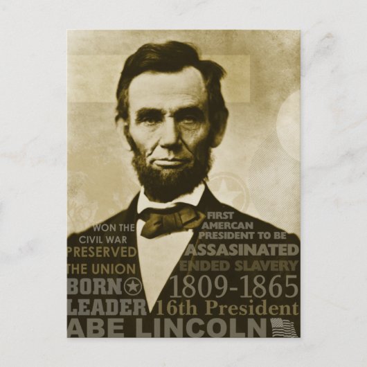 Abe Lincoln Briefkaart (Voorkant)