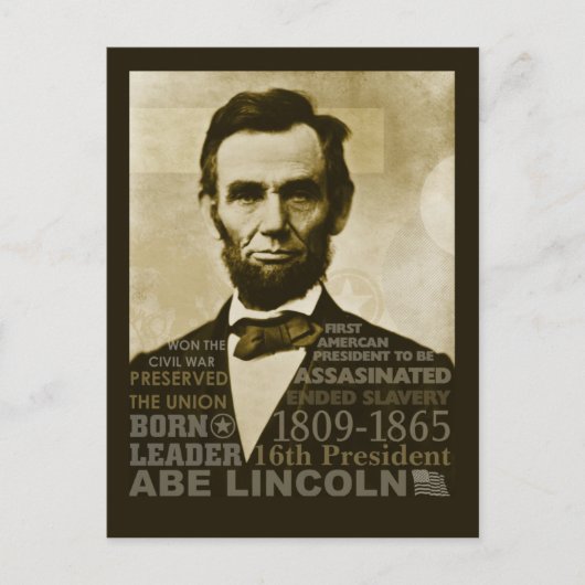 Abe Lincoln Briefkaart (Voorkant)