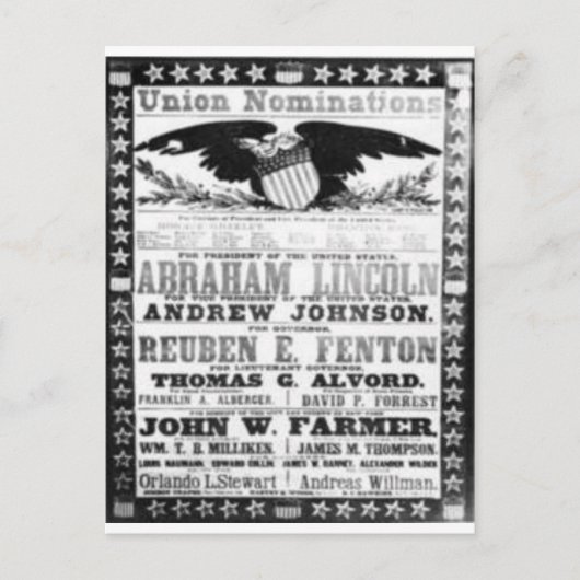 Abe Lincoln Briefkaart (Voorkant)