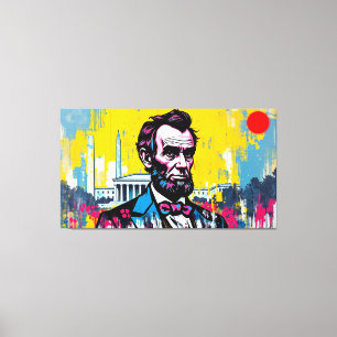ABE LINCOLN CANVAS AFDRUK