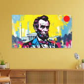 ABE LINCOLN CANVAS AFDRUK (Insitu (Woonkamer))