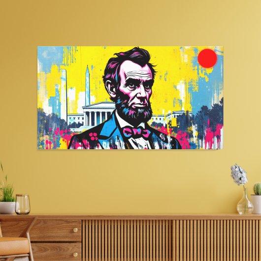 ABE LINCOLN CANVAS AFDRUK (Insitu (Woonkamer))
