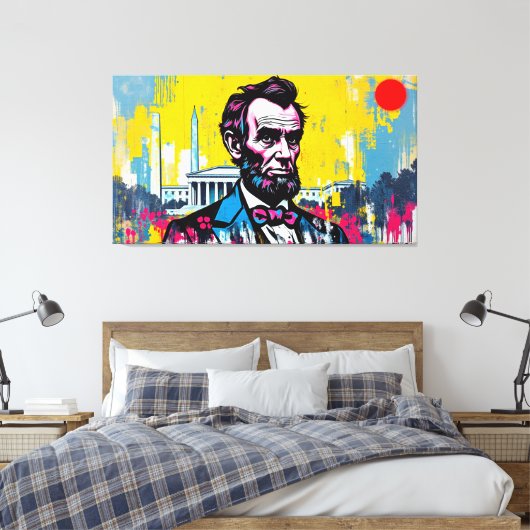 ABE LINCOLN CANVAS AFDRUK (Insitu (Slaapkamer))