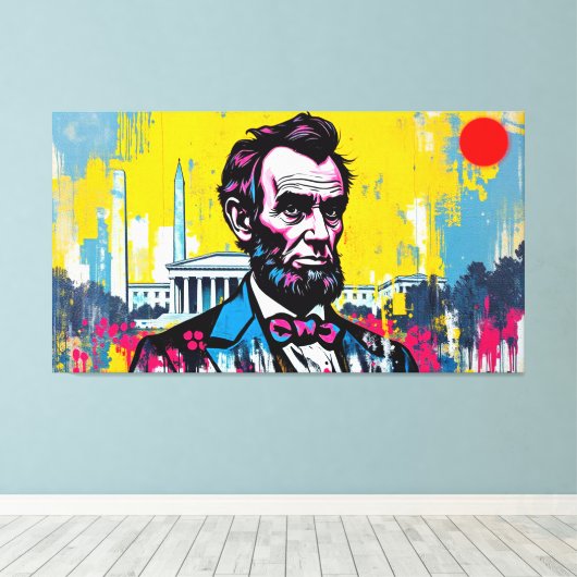 ABE LINCOLN CANVAS AFDRUK (Insitu (Houten vloer))
