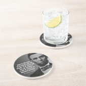 Abe Lincoln citaat over vrijheid Zandsteen Onderzetter (Zijkant)