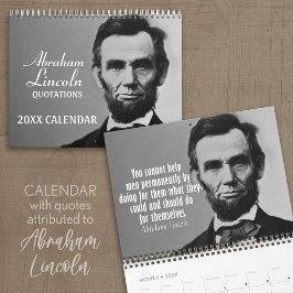 Abe Lincoln citaten met foto Kalender