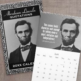 Abe Lincoln Citaten met Presidentiële Foto Kalender
