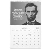 Abe Lincoln citeert met Presidentiële foto Kalender (Jan 2026)