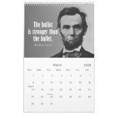 Abe Lincoln citeert met Presidentiële foto Kalender (Mar 2026)