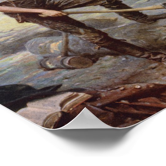 Abe Lincoln de spoorstaaf Poster (Hoek)