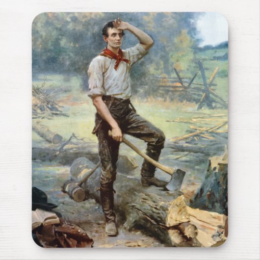 Abe Lincoln - de spoorstaafcentrale Muismat (Voorkant)