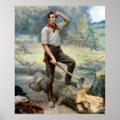 Abe Lincoln - de spoorstaafcentrale Poster (Voorkant)