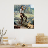 Abe Lincoln - de spoorstaafcentrale Poster (Keuken)