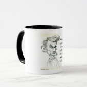 Abe Lincoln & "Einde van het touw" beroemde citaat Mok (Voorkant links)