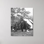 Abe Lincoln en A. Pinkerton slagveld Antietam Canvas Afdruk (Voorkant)