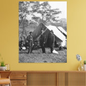 Abe Lincoln en A. Pinkerton slagveld Antietam Canvas Afdruk (Insitu (Woonkamer))