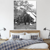 Abe Lincoln en A. Pinkerton slagveld Antietam Canvas Afdruk (Insitu (Slaapkamer))